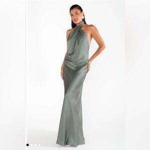 Show me your mumu halter cross neck dress